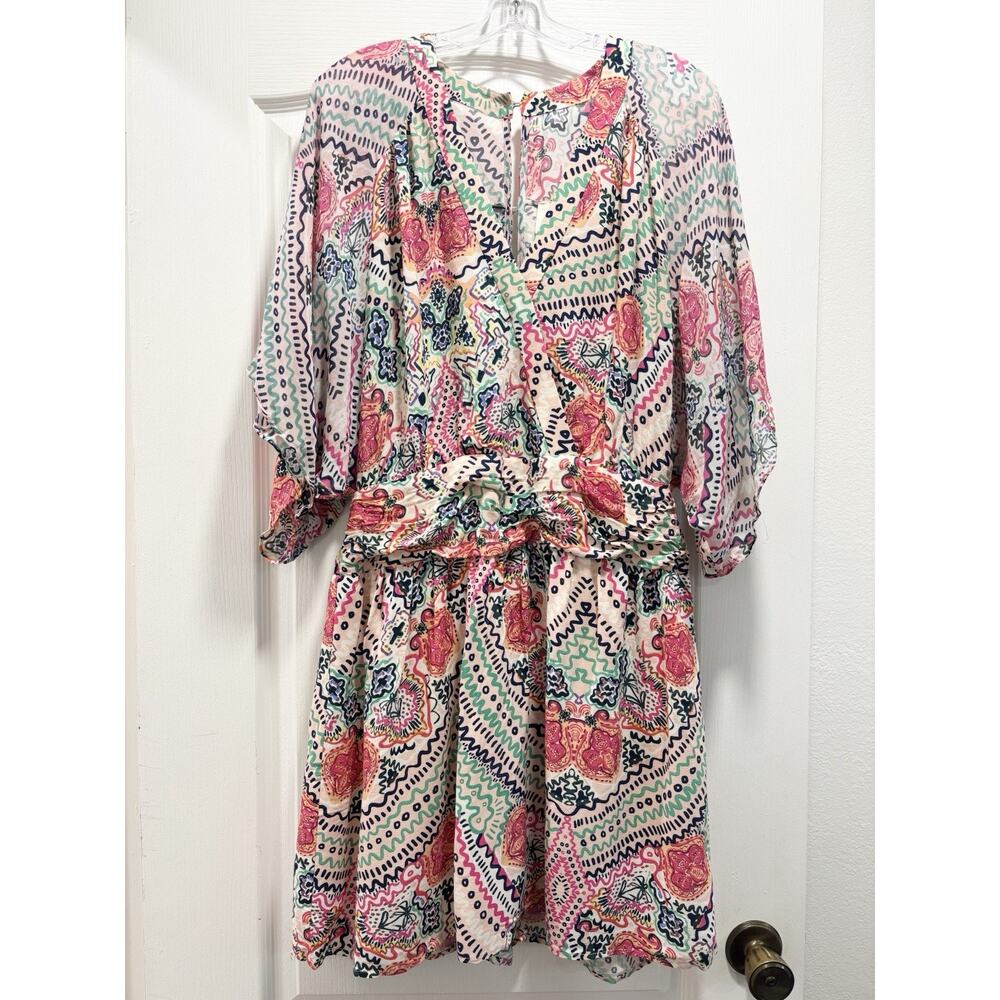 Anthropologie Maeve Siya Kimono Dress Boho Abstract Size 8
